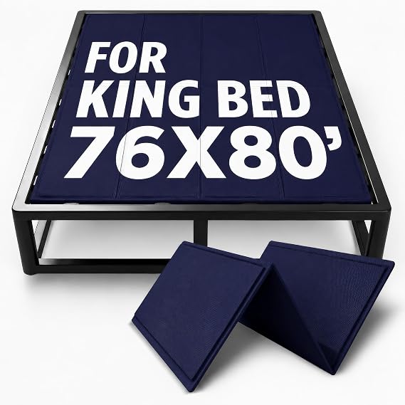 Bunkie Board(76x80) Support Board for Under, Breathable, Non-Slip, Anti-Sag | Original Lightweight Design | Low Profile Bed Support | Moisture Resistant | Platform & Slatted Beds | Fully Assembled