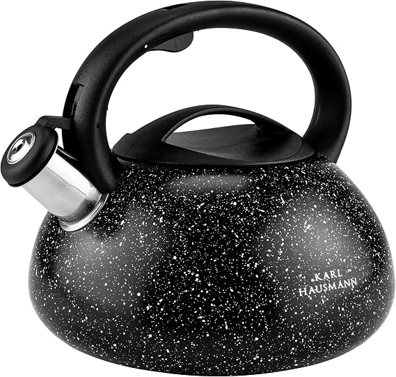 KARL HAUSMANN 3 Litre Induction Kettle with Whistle Black Marbled