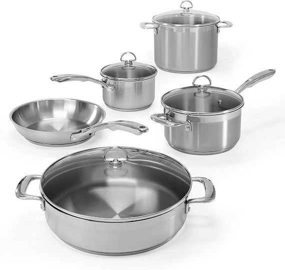 Chantal Induction 21 Steel 9 Piece Cookware Set