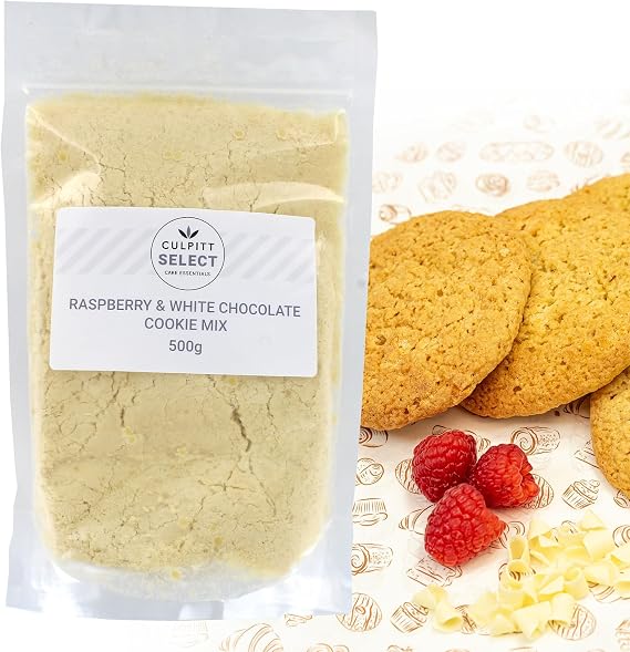 Culpitt Raspberry & White Chocolate Cookie Mix | 500g | Easy, Reliable, Delicious, Chocolate Biscuit Mix To Bake At Home | Made in UK