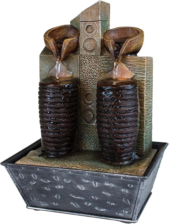 Beckett Two Tall Pouring Jars LED Table Top