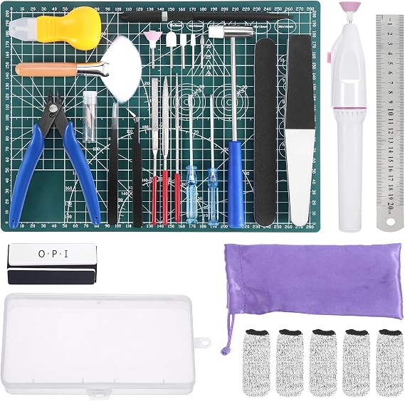Fippy 29PCS Model Tools Kit, Model Basic Tools Kit, Hobby Model Building Tools Kit for Basic Models Assembling, Building and Repairing