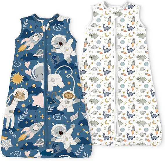 Toddler Sleep Sack 2T-4T, 0.5 TOG Wearable Blanket, Extra Long 2 Pack