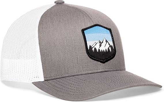 HAKA Mountains & Trees Hat | Outdoor Trucker Mesh Snapback Baseball Cap