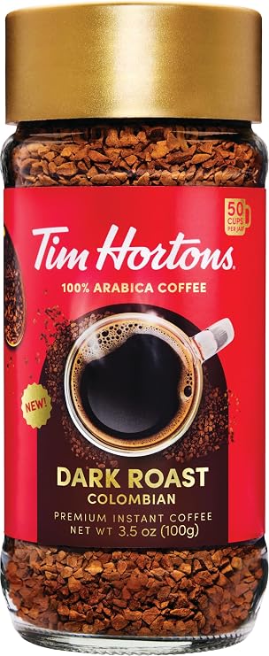Tim Hortons Dark Roast Instant Coffee 3.5oz Jar