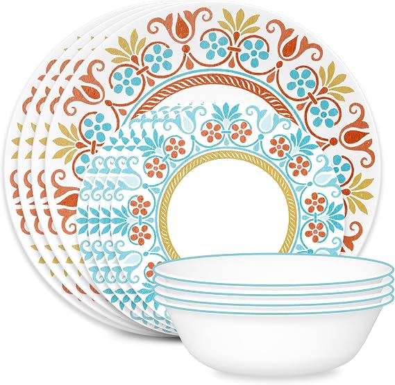 Corelle Terracotta Dreams 12-Piece Round Dinnerware Set, Service for 4