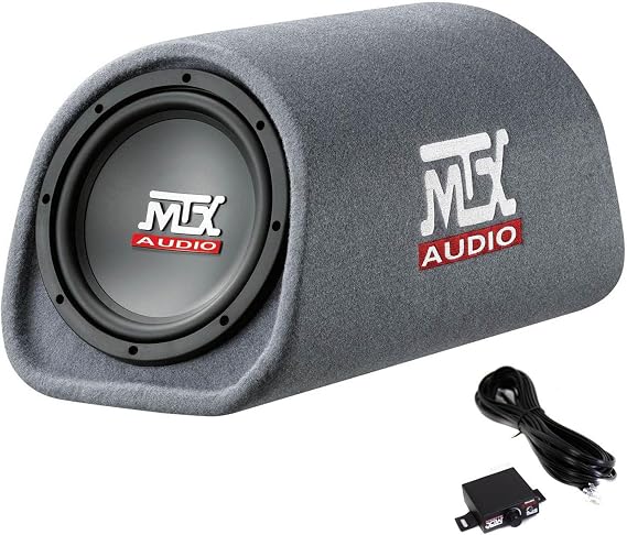 MTX Audio RT8PT 8" 240W Peak Amplified Vented Car Subwoofer Tube Enclosure