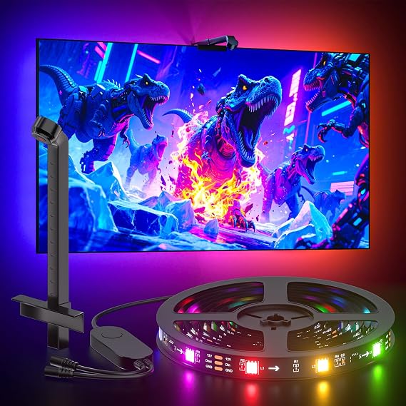 Smart TV LED Backlight Color Picking Device, 3M LED Strip Lights for TV 40-50 inch, TV Backlight Sync to Screen& Music, App Control (3M) [Energy Class B]