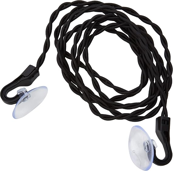 LIFEVENTURE Travel Clothes Line, Black, One Size