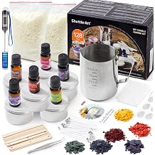 Shuttle Art Candle Making Kit, DIY Candle Making Supplies with Candle Jars, Soy Wax, Candle Wicks, Color Dyes, Fragrance Oil and Capacity Pot, Candle Making Arts and Crafts for Adults and Beginners