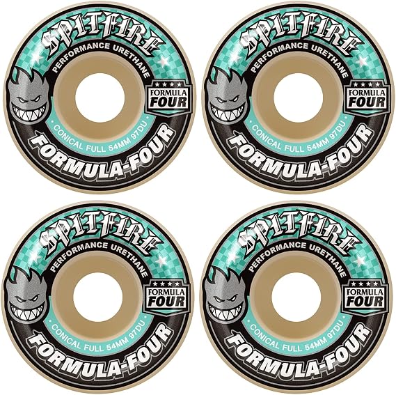 Spitfire Wheels Spitfire Skateboard Wheels 58mm F4 Conical Full 97A Formula Four