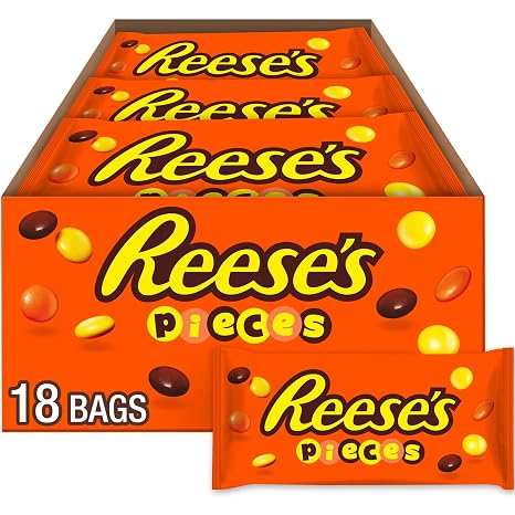 REESE'S Pieces Peanut Butter Candy, 1.5 Ounce (Pack of 18)