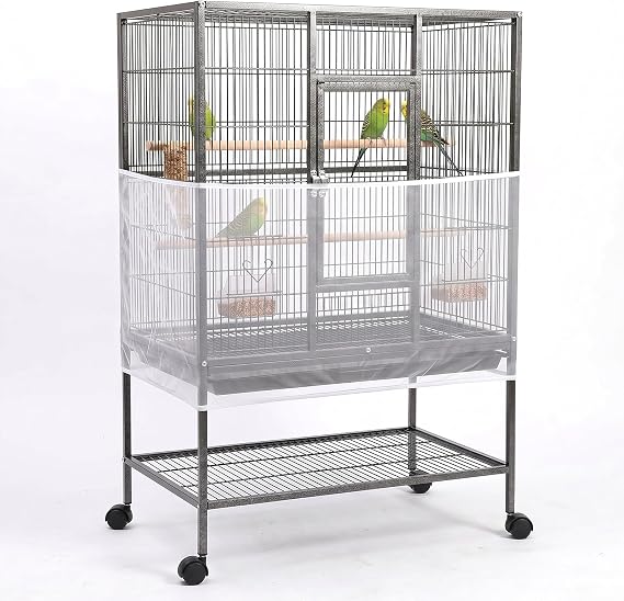 Bird Cage Seed Catcher, Bird Cage Net 90-118'' Birds Cages Cover
