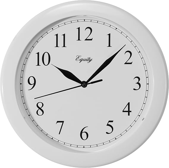 Equity 25201 10" Basics White Quartz Analog Wall Clock