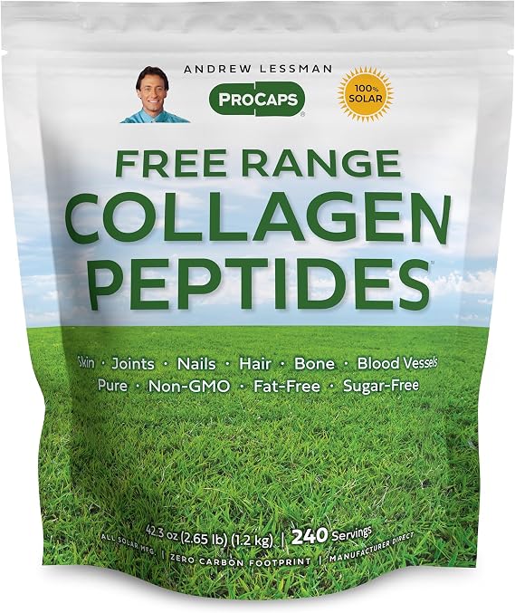 ANDREW LESSMAN Free Range Collagen Peptides Powder, 240 Servings