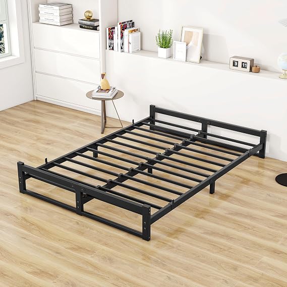 Double Bed Frame,4ft6 Floor Bed Frame Double Bed Base,Black