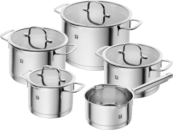 ZWILLING TrueFlow Cookware 5 Pieces, Integrated Strainer, Induction