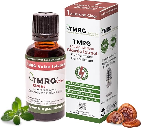 Voice Solutions Loud & Clear Vocal Remedy 30ml Drops | Hoarse Voice Remedy for Singers, Speakers and Professionals | Natural Drops for Clarity, Raspy Tone, Tenderness and Fatigue