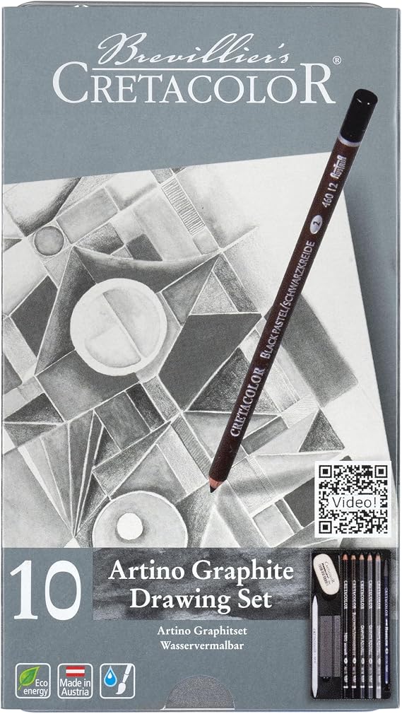 Cretacolor Artino Drawing Set, Artino Water-Soluble Graphite 10-Piece Set