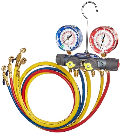Yellow Jacket Manifold Gauge Set,5 ft L,3/8 in Gauge 49968-1 Each