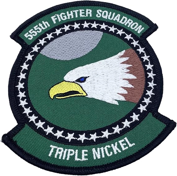 555th Fighter Squadron Patch with Hook and Loop