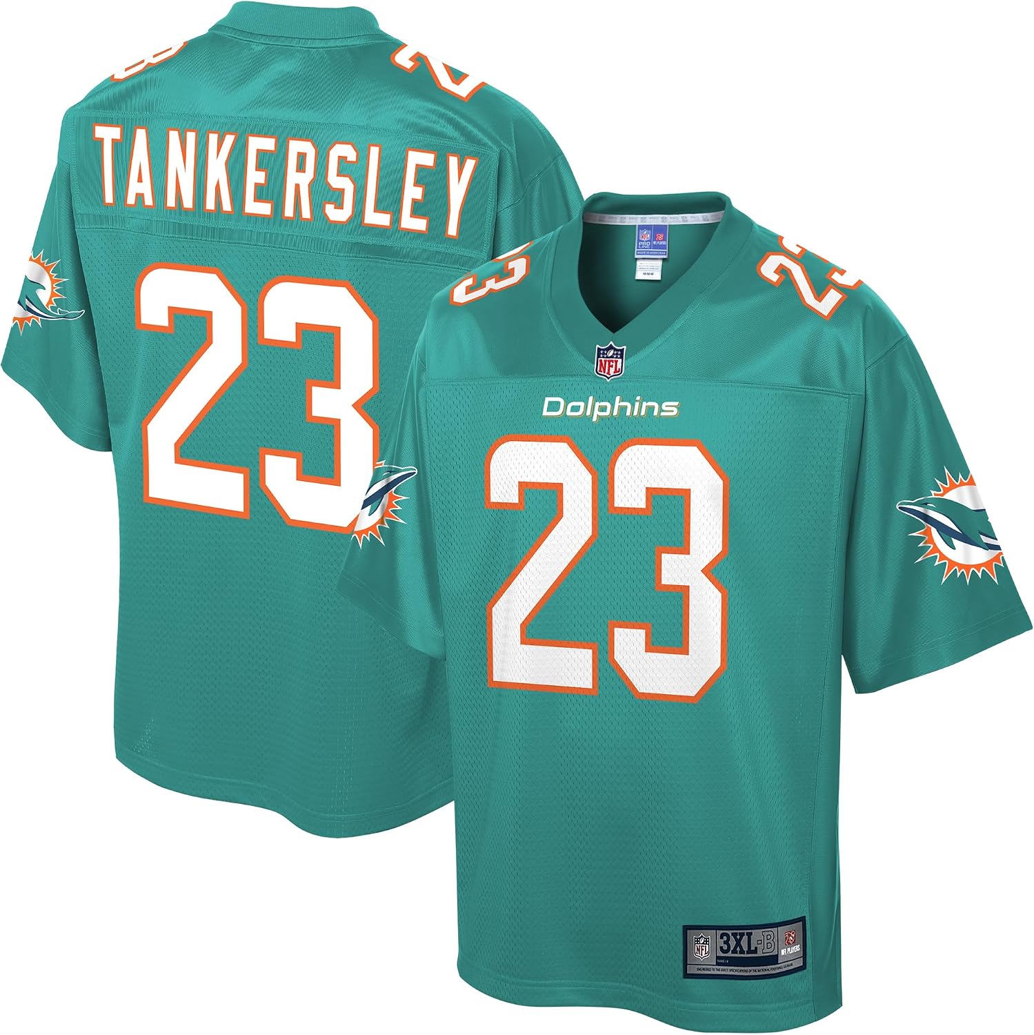 NFL PRO LINE Mens Cordrea Tankersley Aqua Miami Dolphins Big & Tall Player Jersey