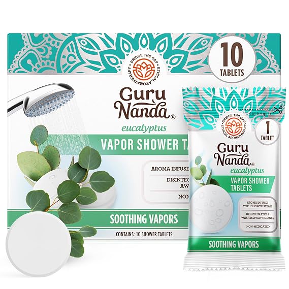 GuruNanda Eucalyptus Vapor Shower Tablets, 10 ct