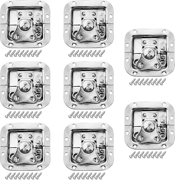 GBGS 8 Pack Recessed Road Case Latch,Butterfly Twist Latch,3-1/8"x 3"