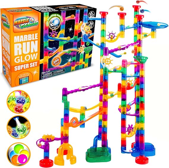 Marble Genius Space Theme Marble Run, 200 Pieces, STEM Toy