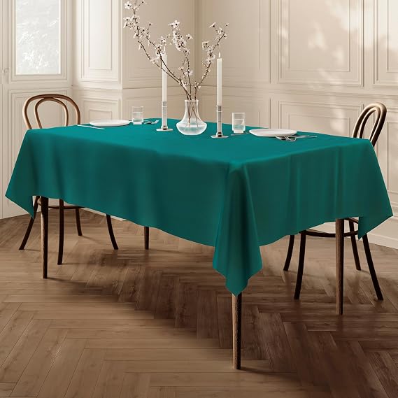 Extra Large Rectangular Fabric Tablecloth 140x240cm 55"x94" Teal