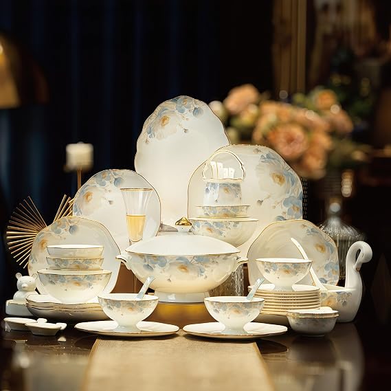 Porcelain Bone China Dinnerware Set, Fine China Dinnerware Sets