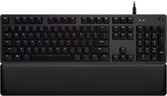 Logitech G513 RGB Backlit Mechanical Gaming Keyboard with GX Blue Clicky Key Switches (Carbon)