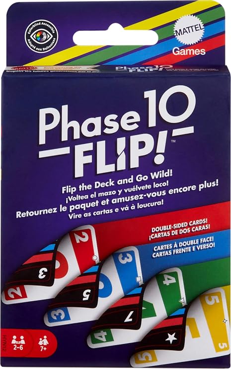 Mattel Games Phase 10 Flip Card Game, for Ages 7+, 2-6 Players
