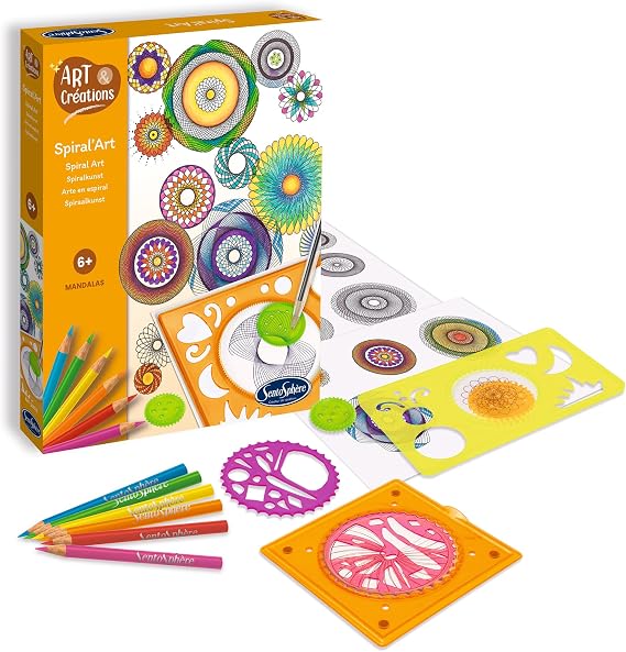 Sentosphere 3920810 Spiral Art Mandala Creative Kit DIY for Children and Adults
