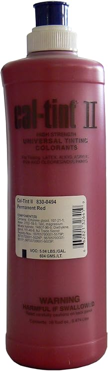830-494 Cal-Tint II 16-Ounce Colorants, Permanent Red