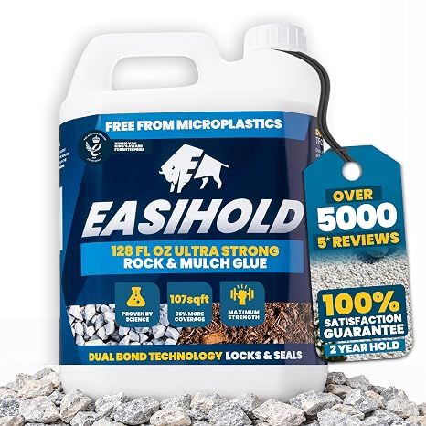 Easihold Rock & Mulch Glue for Landscaping 1 Gallon Ready to Use 107 sqft