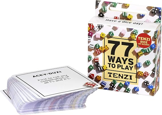 TENZI 77 Ways to Play The Add-on Card Set for the Dice Party Game - Ages 7 to 97