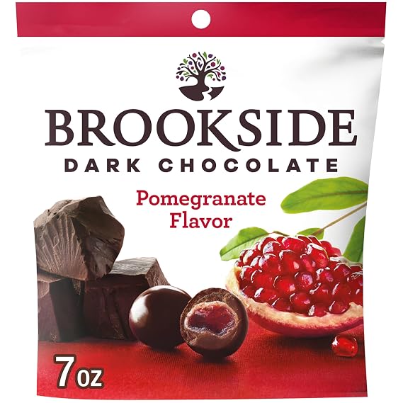 Brookside, Dark Chocolate and Pomegranate Flavored Snacking Chocolate Bag, 7 Ounce