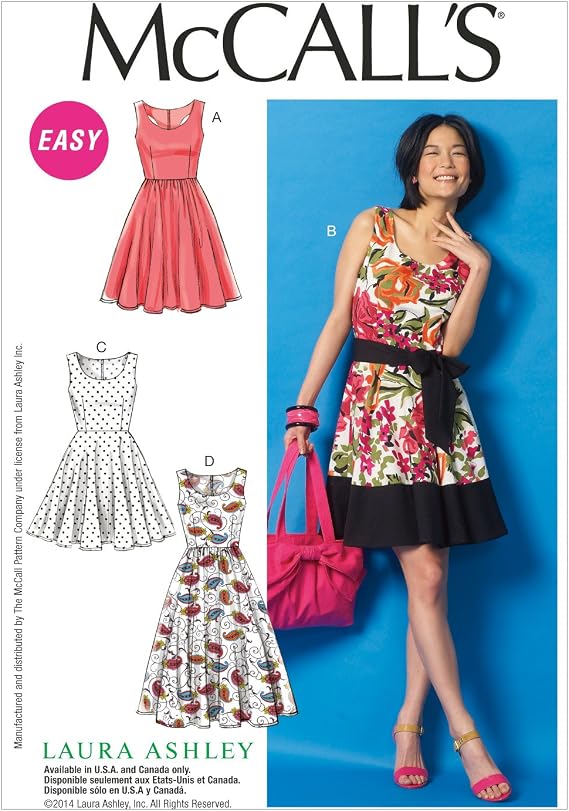 McCall's Pattern Company M6955 Misses' Dresses and Belt, Size E5 14-16-18-20-22"