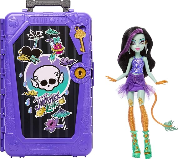 Monster High Gizemli Arkadaşlar Muhteşem Tatil seti, Jinafire Long bebek ve aksesuarlar, bavul ve giysiler gibi 19'dan fazla sürpriz, JDR52 | Hedef: Gore-geous Oasis Dragon Doll ve Bavul ve Aksesuar Seti ve Giysiler gibi 19+ Sürpriz, JDR52