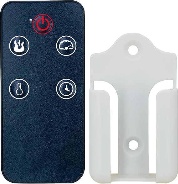 Replacement Remote Control for Allen+Roth Electric Fireplace Heater 1975FM-23-349,3317FM-33-202,1732FM-32-278,1942FM-26-311,RC-HE85EL01,2267FM-28-201,2267FM-28-201,2265FM-36-331,2242FM-26-318,Holder