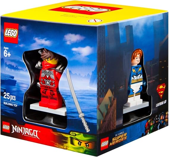 Lego Target Winter 2015 Minifigure Gift Set Promo Cube 5004077 - Lightning Lad + Sir Fangar + Kai Stone Armour + City Scuba Diver