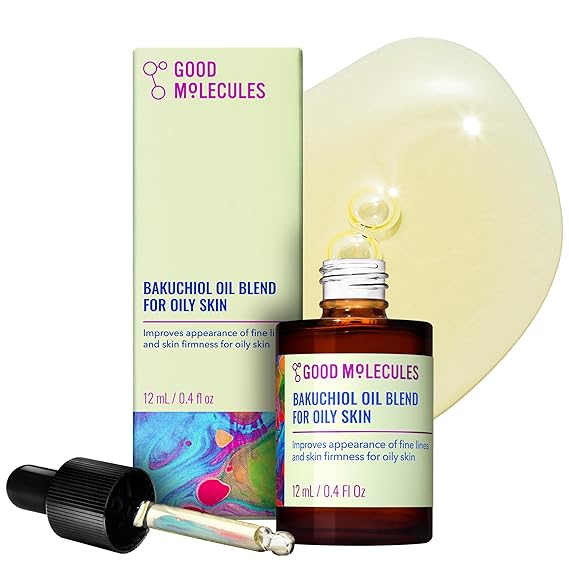 Good Molecules Bakuchiol Oil Blend for Oily Skin, Facial Oil, 12 ml