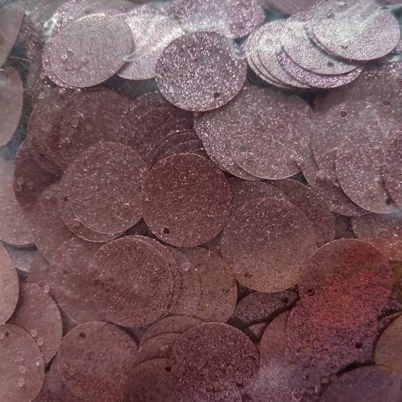 20mm Jumbo Glitter Sequins - Mermaid Stitch Sew Giant[Dusty Pink Glitter]