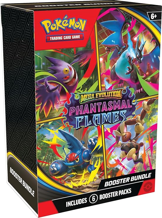 Pokemon TCG: Mega Evolutions Phantom Flame Booster Bundle 6 Booster Pack