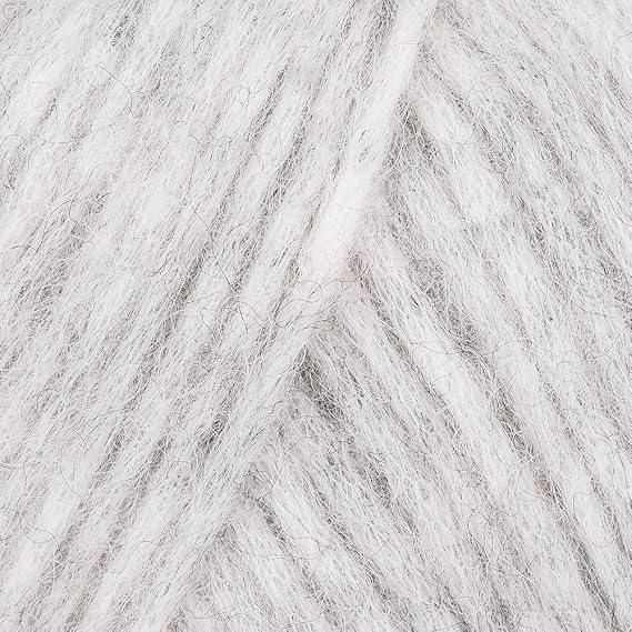 Babyalpaca and Merino Wool Yarn, Worsted, Aran, Drops AIR, 1.8 oz 164 Yards (10 Fog)