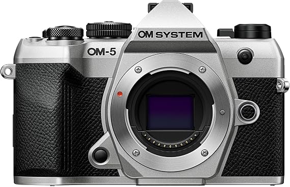 OM SYSTEM OM-5 Mark II Body Silver Compact Light Weight Weather Sealed 4K Video Camera Best for Outdoor Travel