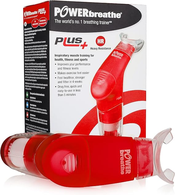POWERBREATHE Plus Breathing Training Device, Red - Heavy Resistance