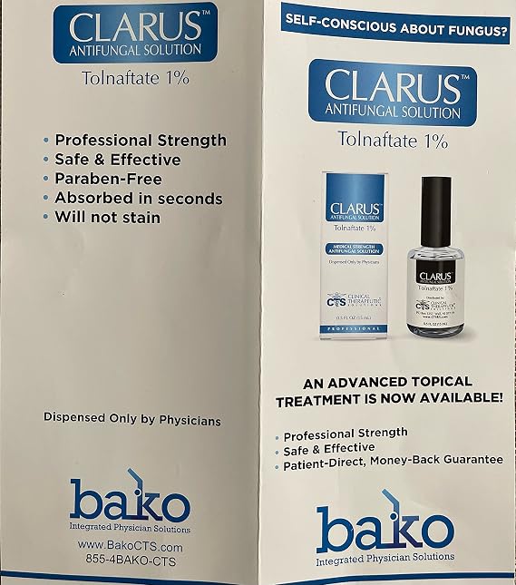 Clarus Solution Antifungal 1%, 0.5 floz