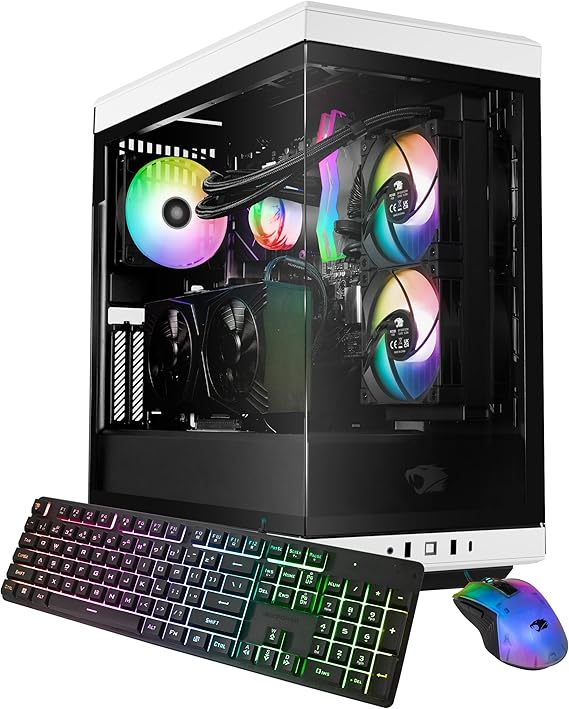 iBUYPOWER Y40 PRO White Gaming PC Desktop Computer Intel Core i9 14900F CPU, NVIDIA GeForce RTX 5080 16GB GPU, 32GB DDR5 RGB 5200MHz RAM, 2TB NVMe SSD, Windows 11 Home, Keyboard, Mouse - Y40WI9N5801